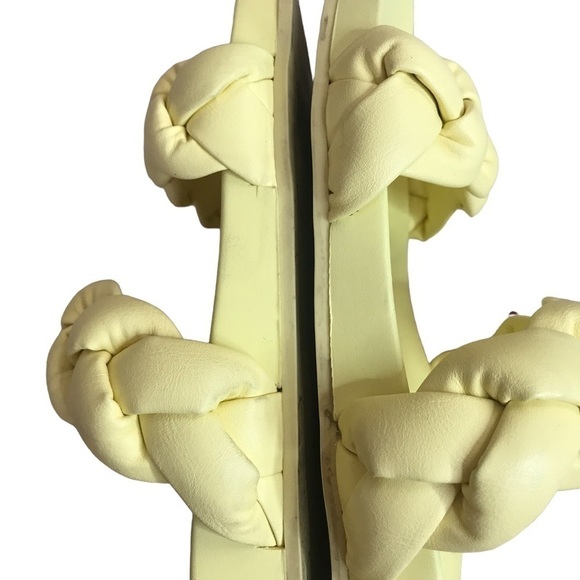 Rachel Zoe braided double strap bright yellow slides - Picture 7 of 9